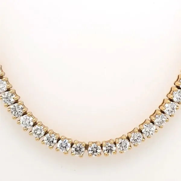 14kt YG 15ct LG Diamond Tennis Necklace Image 2 Carroll's Jewelers Doylestown, PA