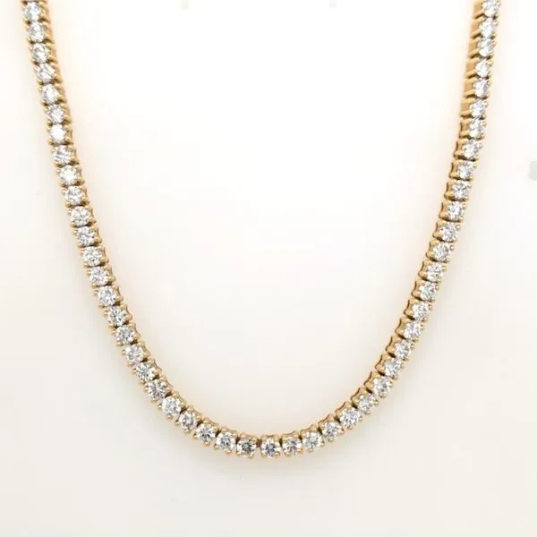 14kt YG 15ct LG Diamond Tennis Necklace Carroll's Jewelers Doylestown, PA