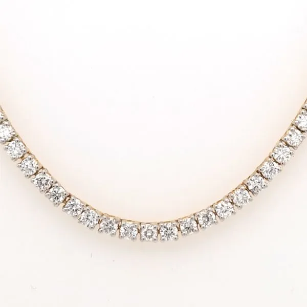 14kt YG 9ct LG Diamond Tennis Necklace Image 2 Carroll's Jewelers Doylestown, PA