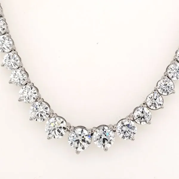 14kt WG 15ct LG Diamond Tennis Necklace Image 2 Carroll's Jewelers Doylestown, PA