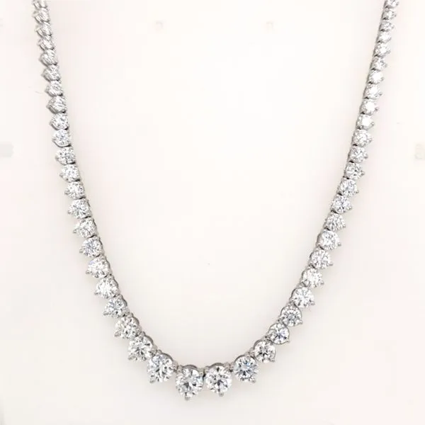 14kt WG 15ct LG Diamond Tennis Necklace Carroll's Jewelers Doylestown, PA