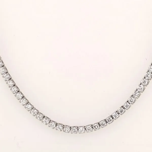 14kt WG LG 5ct Diamond Tennis Necklace Image 2 Carroll's Jewelers Doylestown, PA
