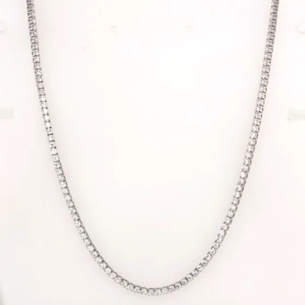 14kt WG LG 5ct Diamond Tennis Necklace Carroll's Jewelers Doylestown, PA