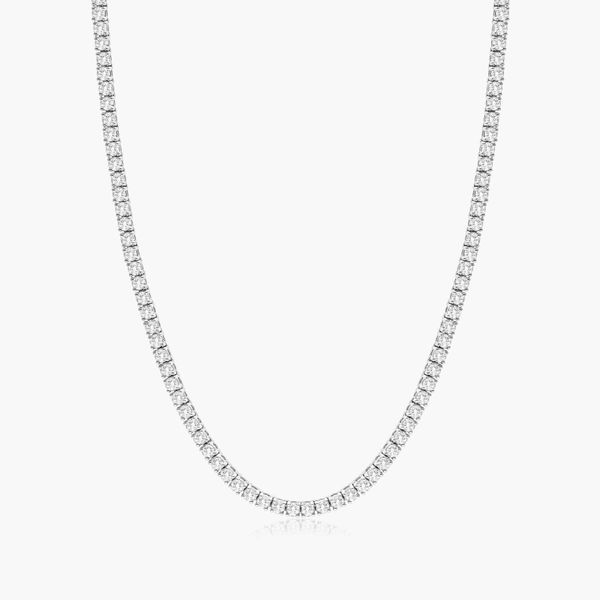 14kt WG 10ct TW LG Diamond Tennis Necklace Carroll's Jewelers Doylestown, PA