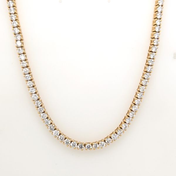 14kt YG 15ct LG Diamond Tennis Necklace Carroll's Jewelers Doylestown, PA