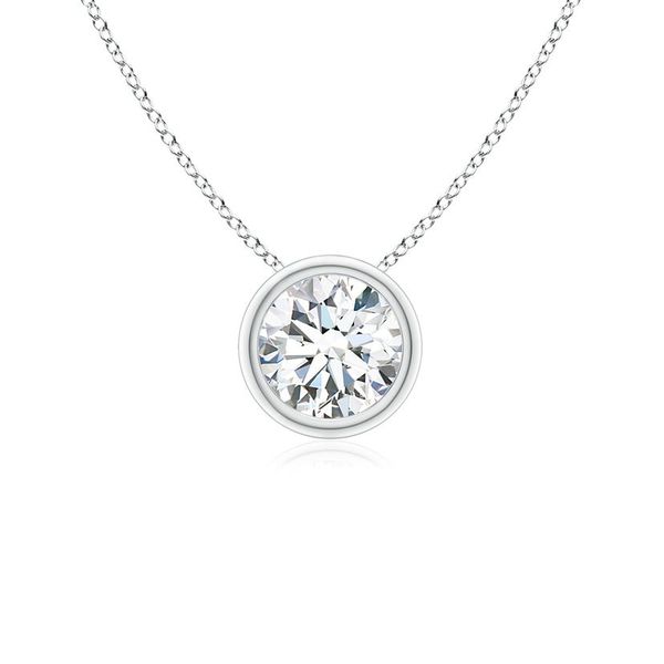 WG Diamond Bezel Necklace Carroll's Jewelers Doylestown, PA
