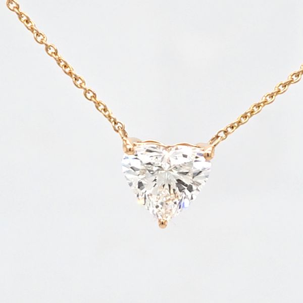 Diamond Heart Shape Solitaire Necklace Carroll's Jewelers Doylestown, PA