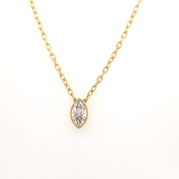 Marquise Diamond Solitaire Necklace Carroll's Jewelers Doylestown, PA