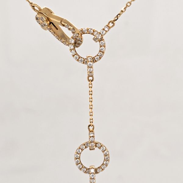 Diamond Circle Lariat Necklace Image 2 Carroll's Jewelers Doylestown, PA