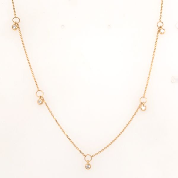 Diamond Dangling Station Necklace Carroll's Jewelers Doylestown, PA