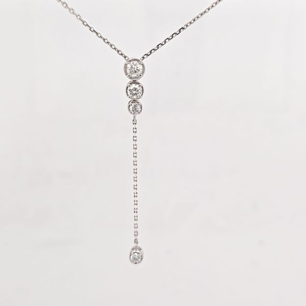 Diamond Bezel Lariat Necklace Carroll's Jewelers Doylestown, PA