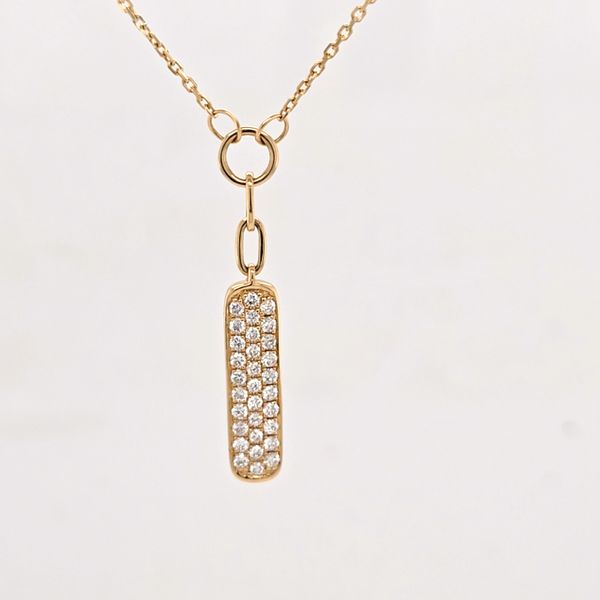 Diamond Pave Dog Tag Necklace Image 2 Carroll's Jewelers Doylestown, PA