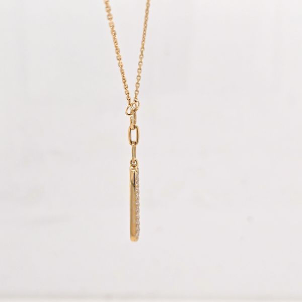 Diamond Pave Dog Tag Necklace Image 3 Carroll's Jewelers Doylestown, PA