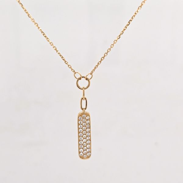 Diamond Pave Dog Tag Necklace Carroll's Jewelers Doylestown, PA