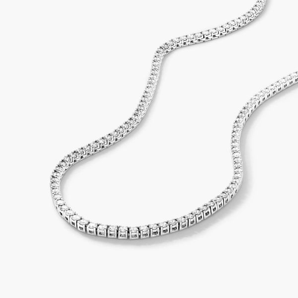 14kt WG 10ct TW LG Diamond Tennis Necklace Image 2 Carroll's Jewelers Doylestown, PA