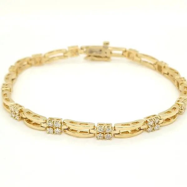 14kt YG 1.00ct TW Diamond Link Bracelet Image 2 Carroll's Jewelers Doylestown, PA