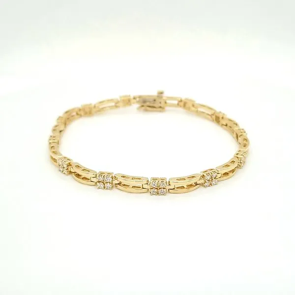 14kt YG 1.00ct TW Diamond Link Bracelet Carroll's Jewelers Doylestown, PA