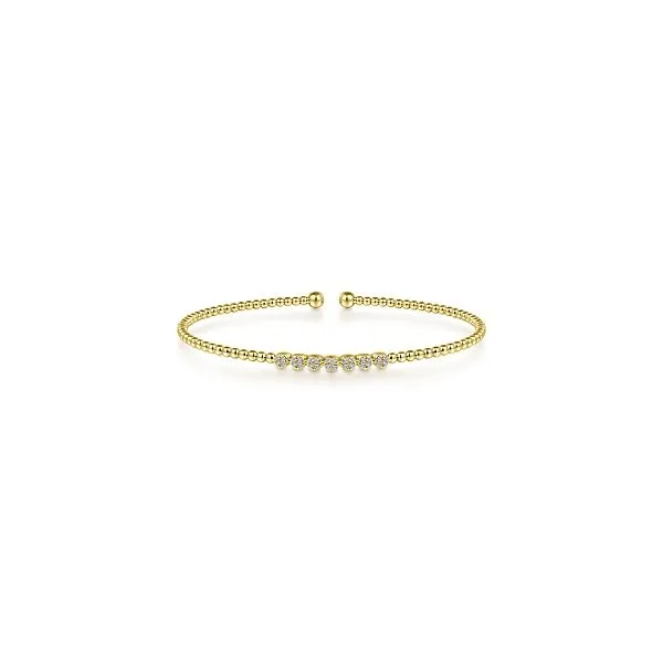 14kt YG Diamond Flexible cuff bracelet Carroll's Jewelers Doylestown, PA
