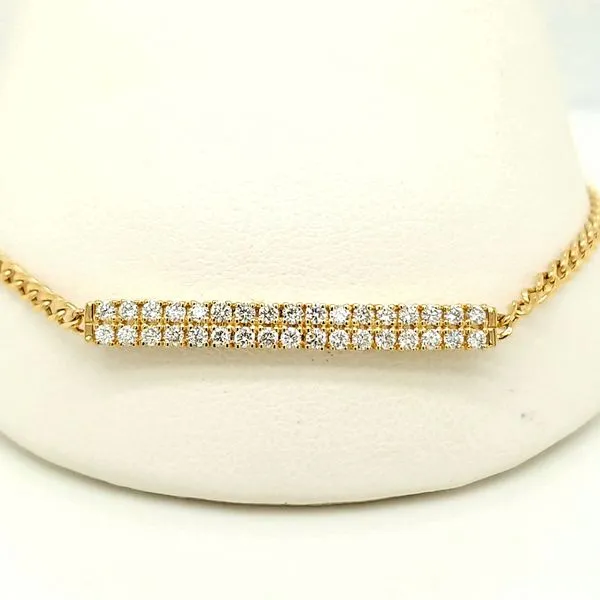 14kt YG Diamond Bar Bracelet Image 2 Carroll's Jewelers Doylestown, PA