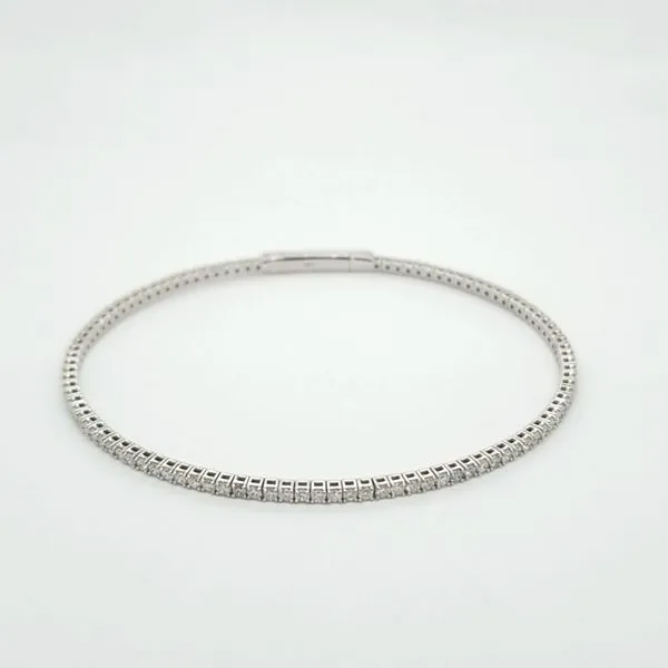 14kt WG 1.50ct TW Diamond Bangle Bracelet