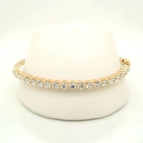 14kt YG 2ct TW Lab Grown Diamond Eternity Bangle Image 2 Carroll's Jewelers Doylestown, PA