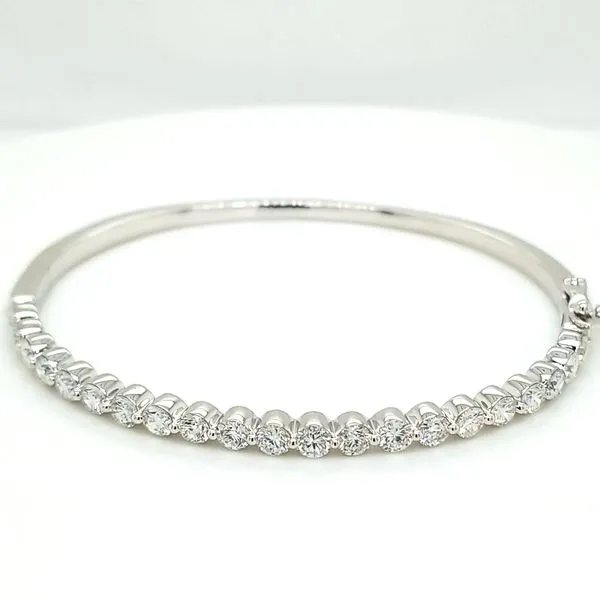 14kt WG 3.15ct Tw Lab Grown Diamond Bangle Bracelet