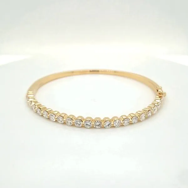 14kt YG 3.15ct TW Lab Grown Diamond Bangle Bracelet Carroll's Jewelers Doylestown, PA