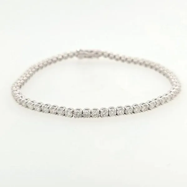 14kt WG 5.06ct TW diamond tennis bracelet