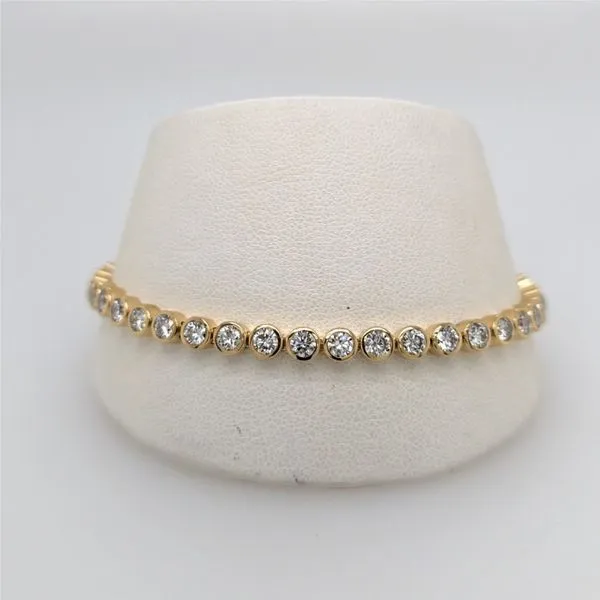 14kt YG 5.11ct TW Lab Grown Diamond Tennis Bracelet
