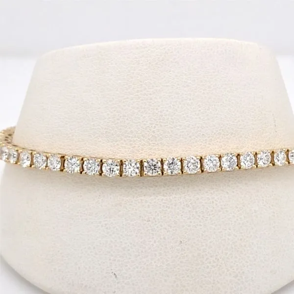 14kt YG 5.00ct Lab Grown Diamond Tennis bracelet