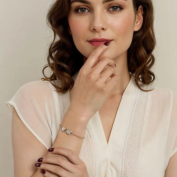 14kt YG Diamond Flexible Bangle Bracelet thumb image 2