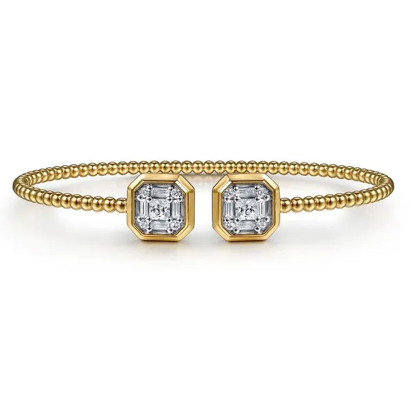 14kt YG Diamond Flexible Bangle Bracelet thumb image 1