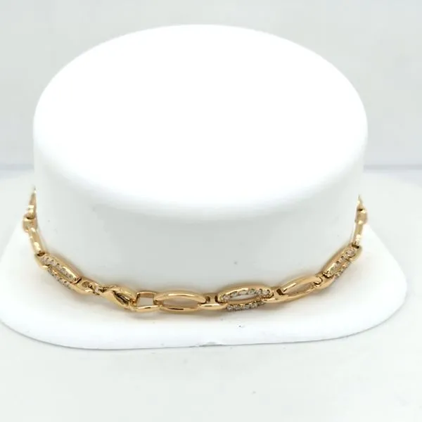 14kt YG Diamond Link Bracelet thumb image 2