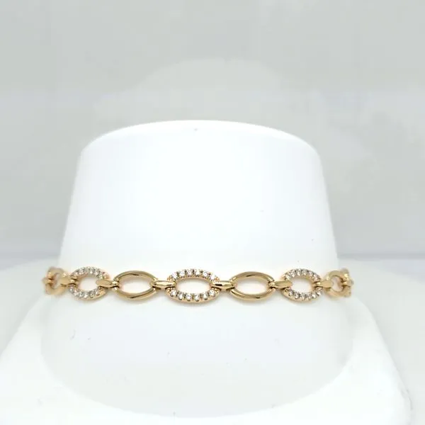 14kt YG Diamond Link Bracelet similar item image