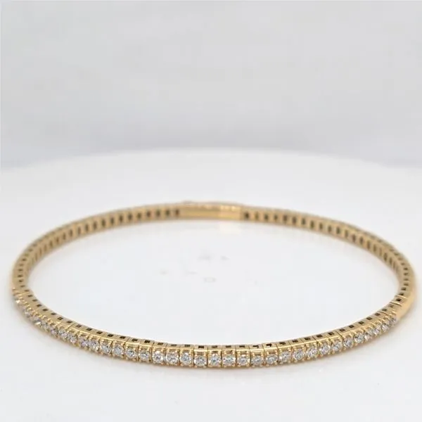 14kt YG Diamond Flexible Bangle Bracelet similar item image