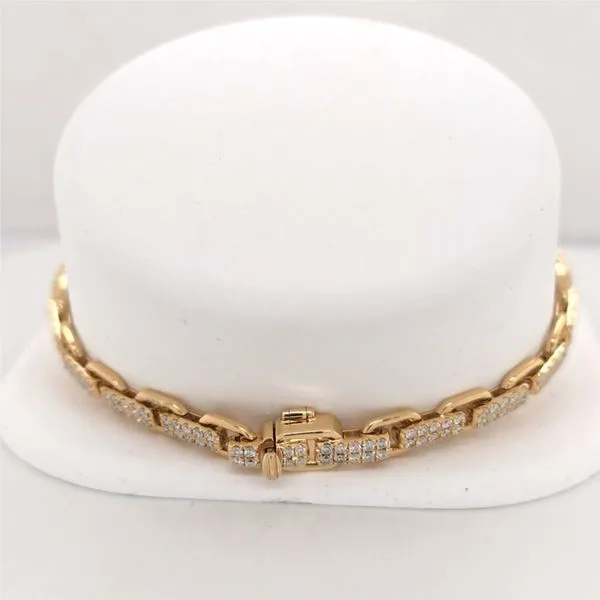 14kt YG Diamond LInk Bracelet thumb image 2