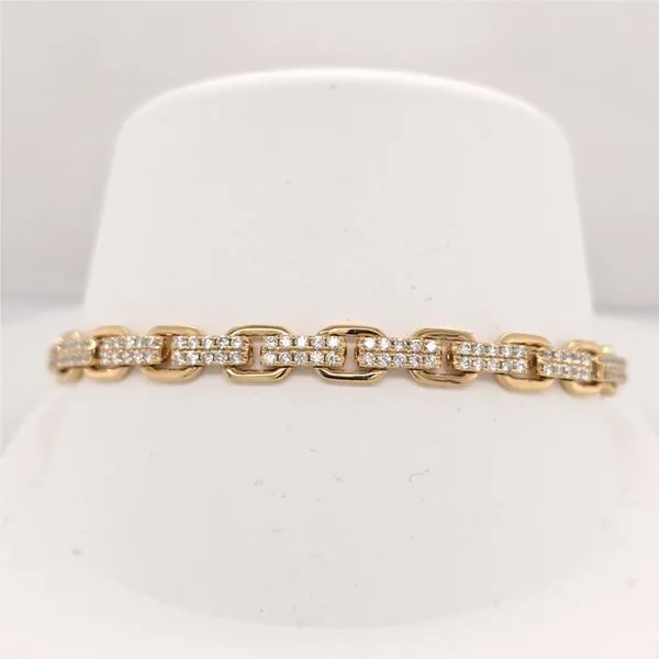 14kt YG Diamond LInk Bracelet thumb image 1