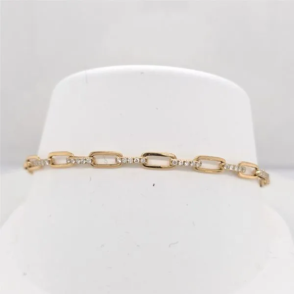 14kt YG Diamond Link Bracelet thumb image 1