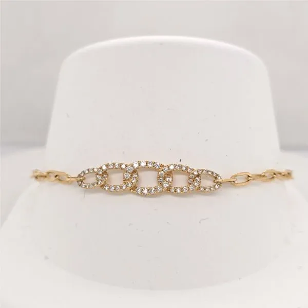 14kt YG Diamond LInk Bracelet Carroll's Jewelers Doylestown, PA