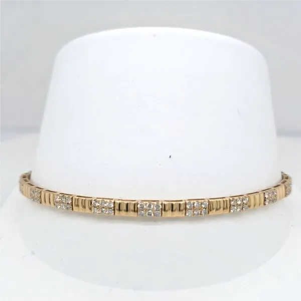 14kt YG Diamond Bangle thumb image 1