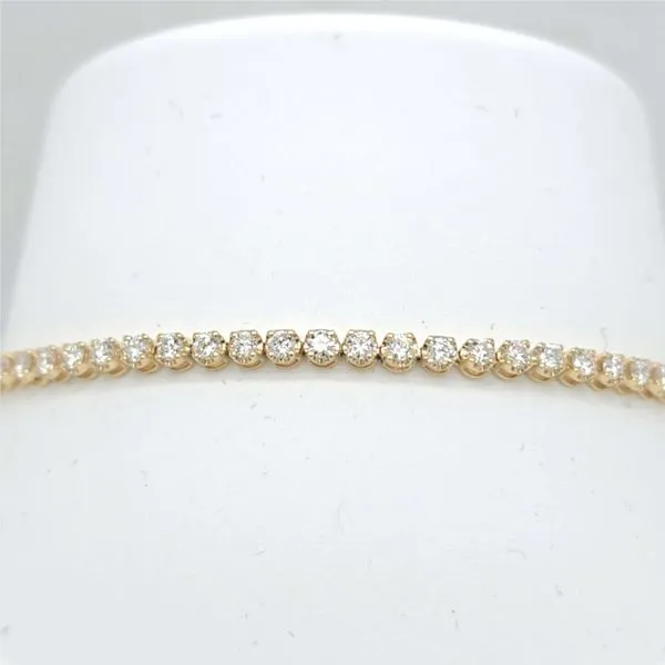 14kt YG LG 1ct TW Diamond Tennis Bracelet