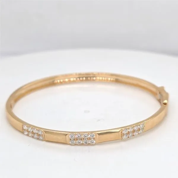 14kt YG Diamond Bangle Bracelet