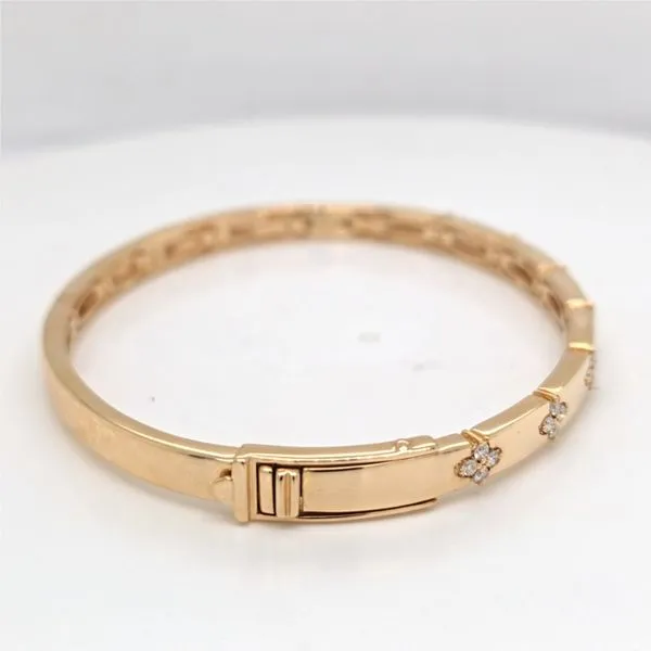 14kt YG Diamond Bangle Bracelet