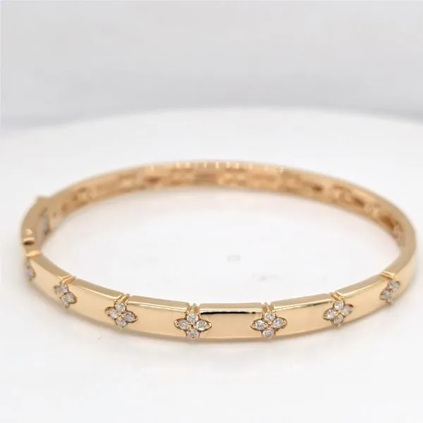 14kt YG Diamond Bangle Bracelet