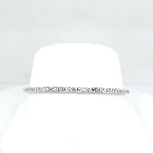 14kt WG Lab Grown Diamond Bangle Bracelet
