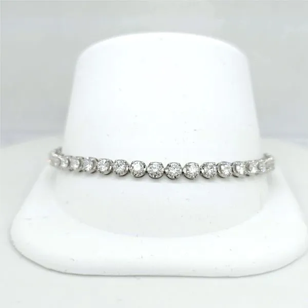 14kt WG 5ct TW LG Diamond Tennis Bracelet