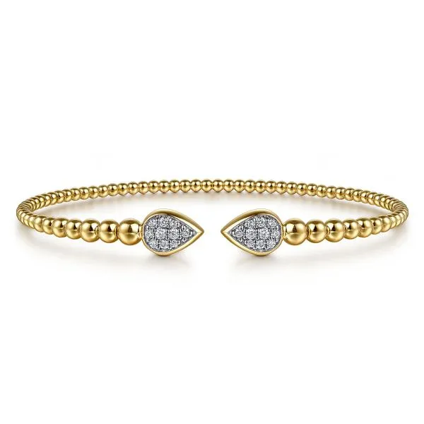 14kt YG Diamond Flexible Bangle Bracelet