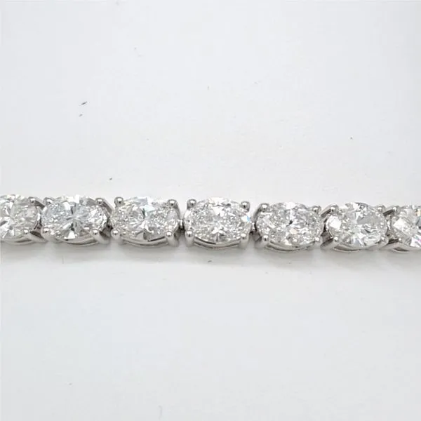 14kt wG 12ct TW LG Oval Diamond Tennis bracelet