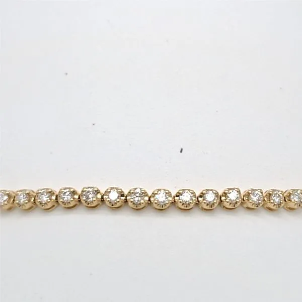 14kt YG LG 1ct TW Diamond Tennis Bracelet