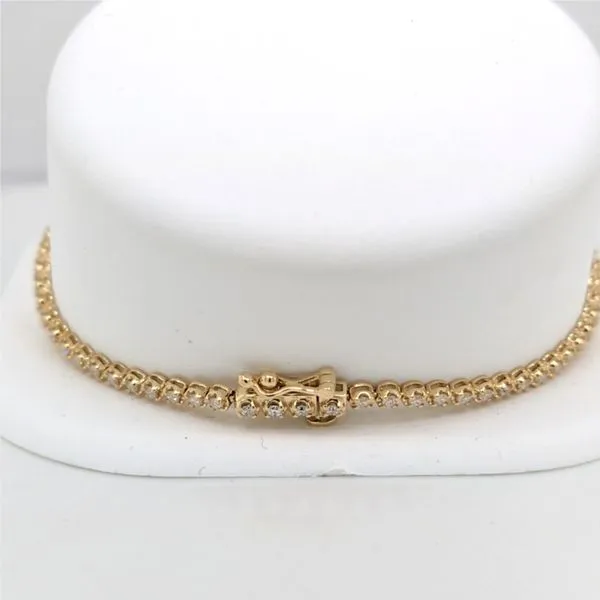 14kt YG LG 1ct TW Diamond Tennis Bracelet